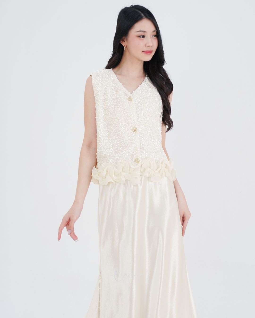 Monroe Sequin set in Cream