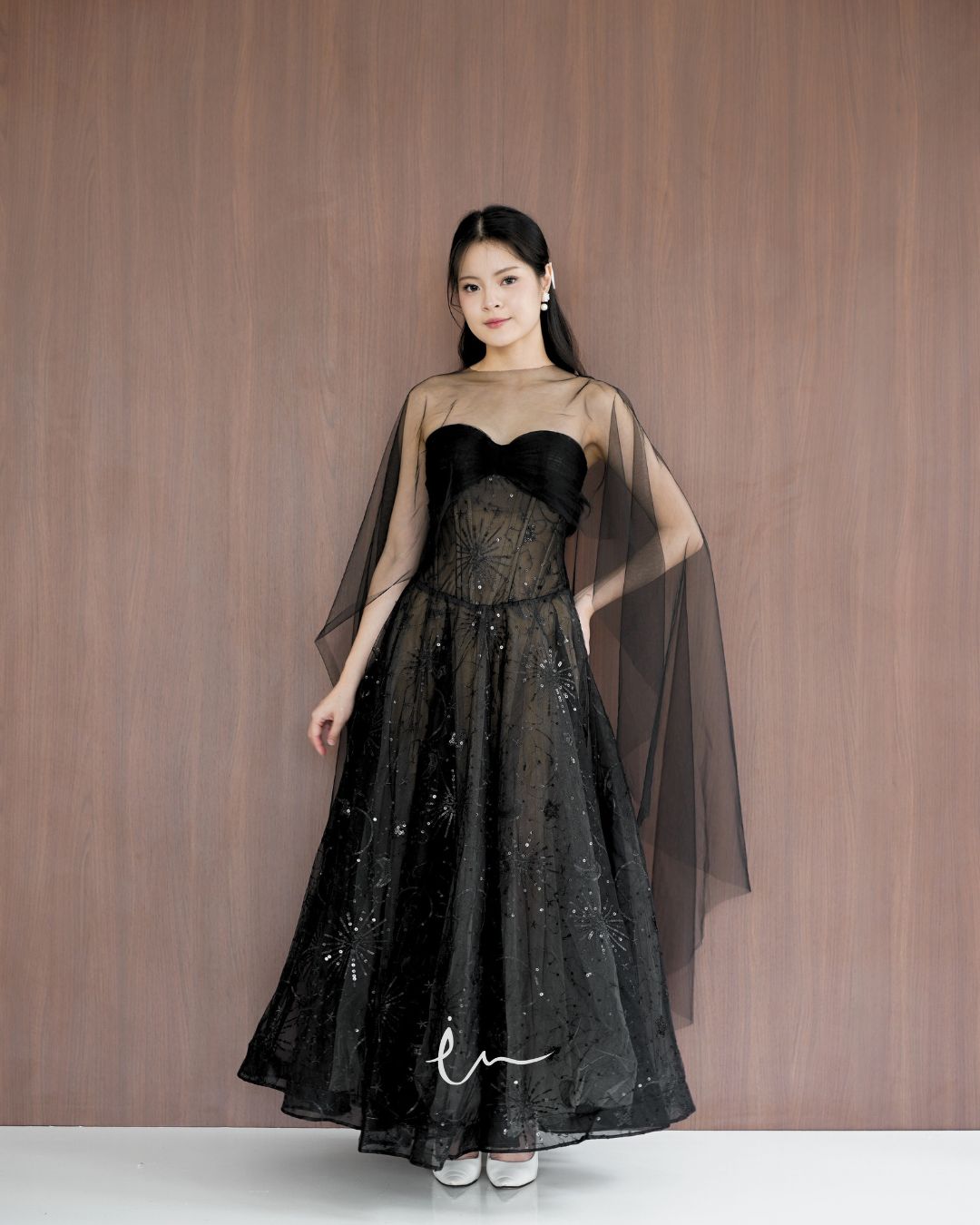 Isaline Black Gown