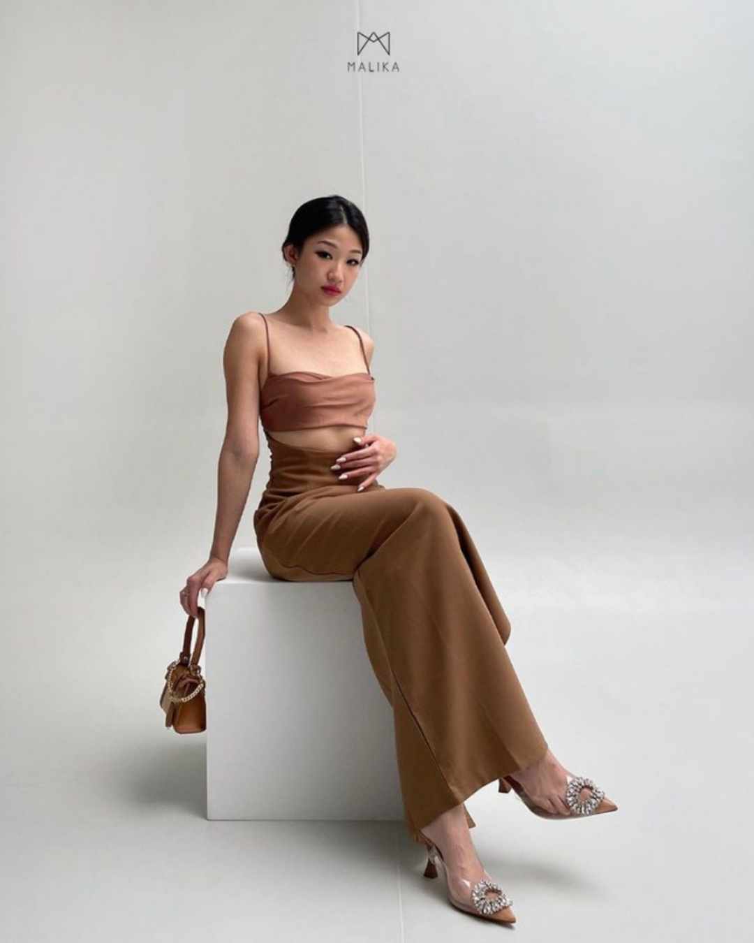 Vines dress in Brown