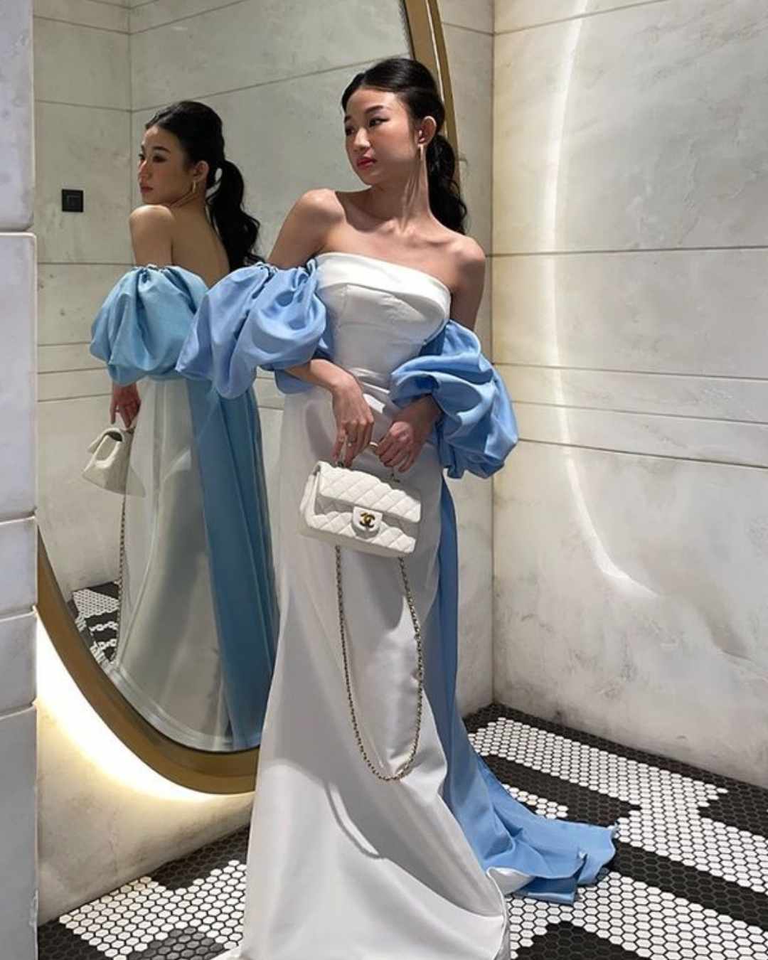 Clover dress in Blue