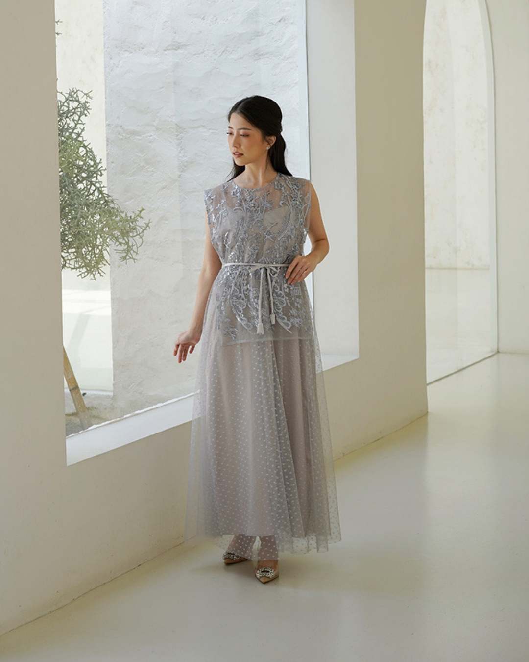 Minerva dress in Grey