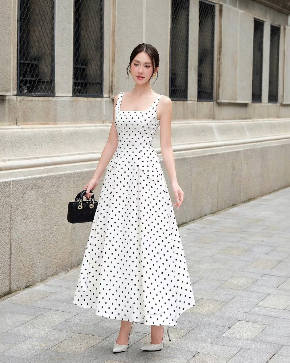 Oriana Polka dress