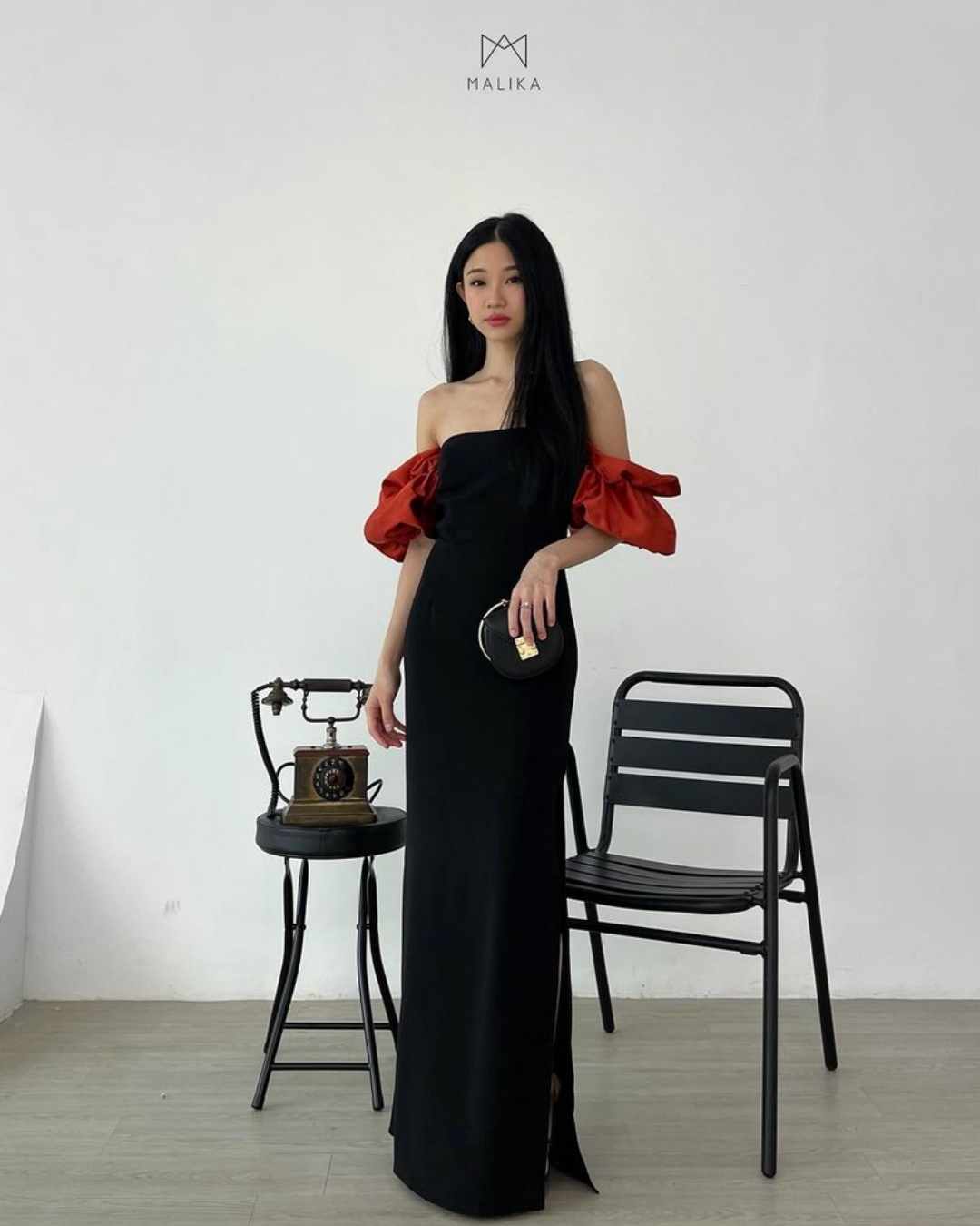 Stella dress in Brick