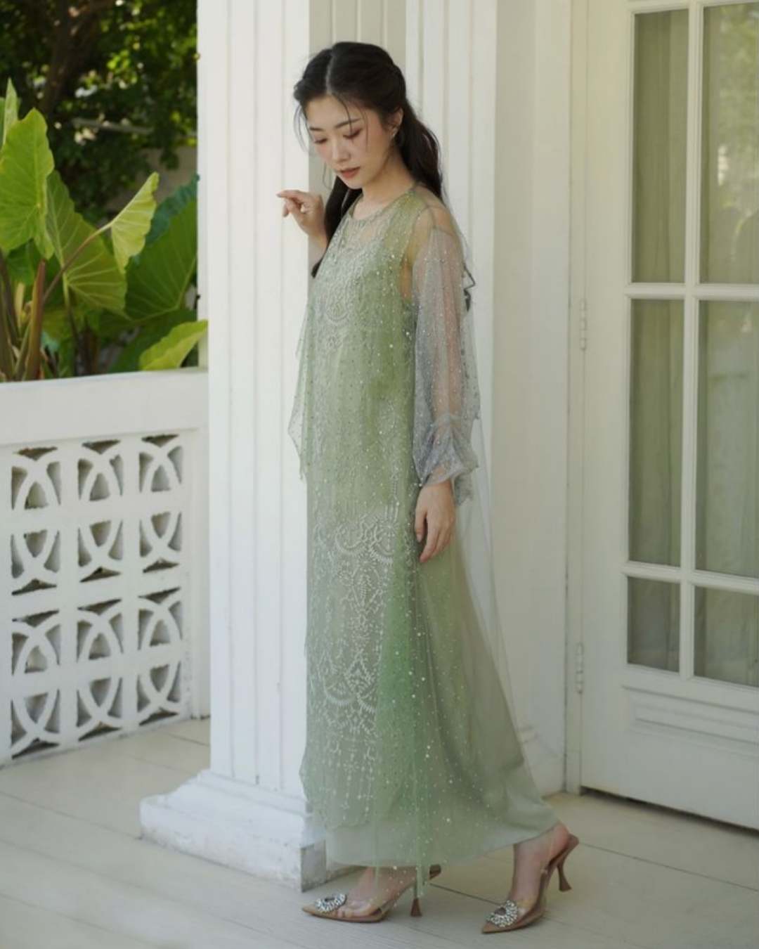 Marianne dress in Sage Green