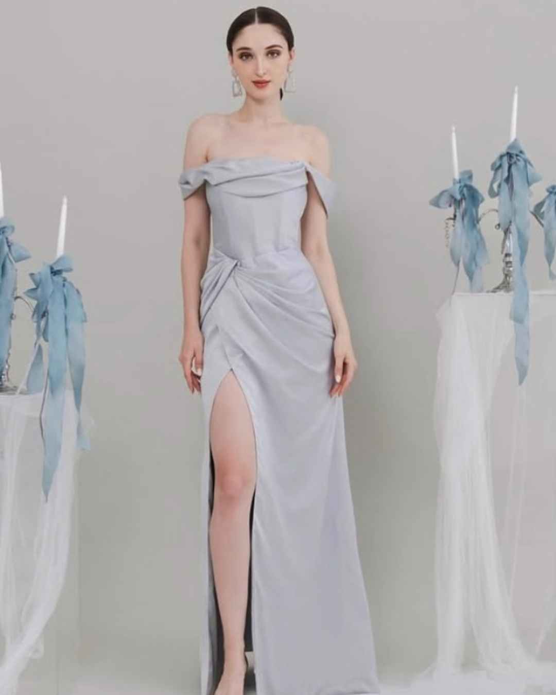 Leighton dress in Silver