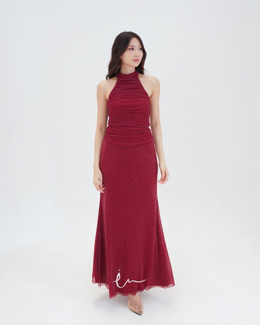Amorette Glitter Set in Maroon